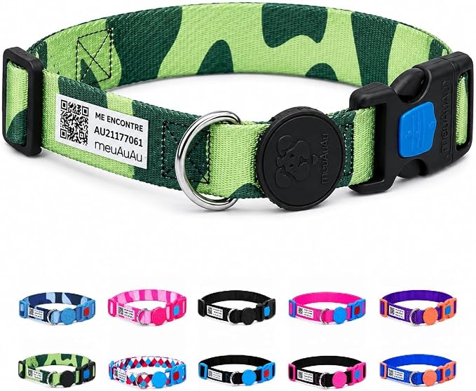 meuAuAu Coleira para Cachorros Pequenos com QR Code