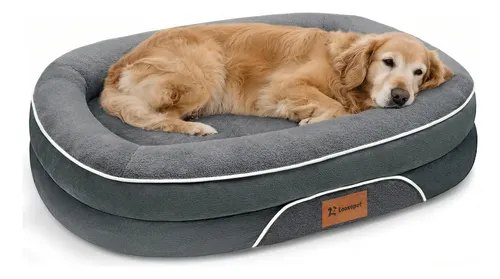 Cama Pet Grande Sofá Luxo Com Espuma Ortopédica e Suporte Cervical