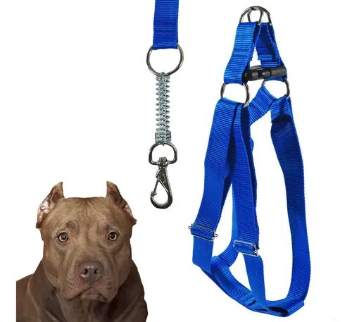 Peitoral Coleira Ajustável Com Guia Para Cães Porte Grande